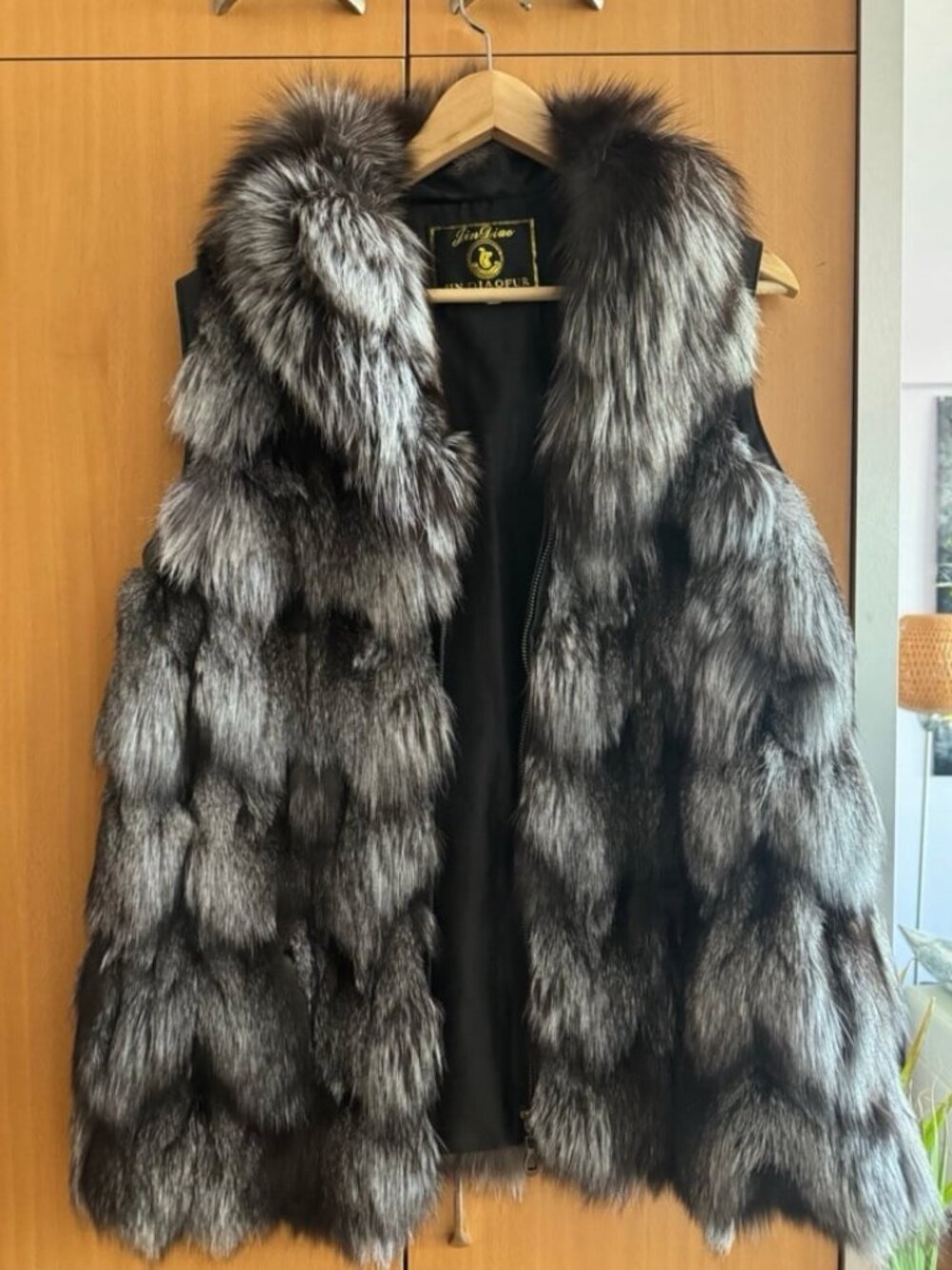 Real fox fur vest